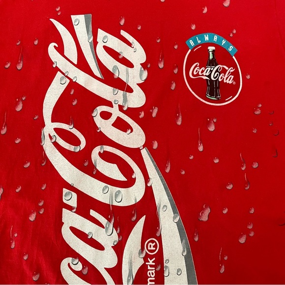 Vintage 1994 Coca-Cola Coke Big Print Short Sleeve T-Shirt Single Stitch Sz M - Picture 3 of 11